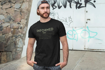 Informed T-Shirt T-Shirt Injecting Truth X-Small Black with Green Letters 