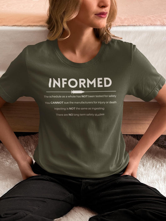 Informed T-Shirt T-Shirt Injecting Truth X-Small Military Green 